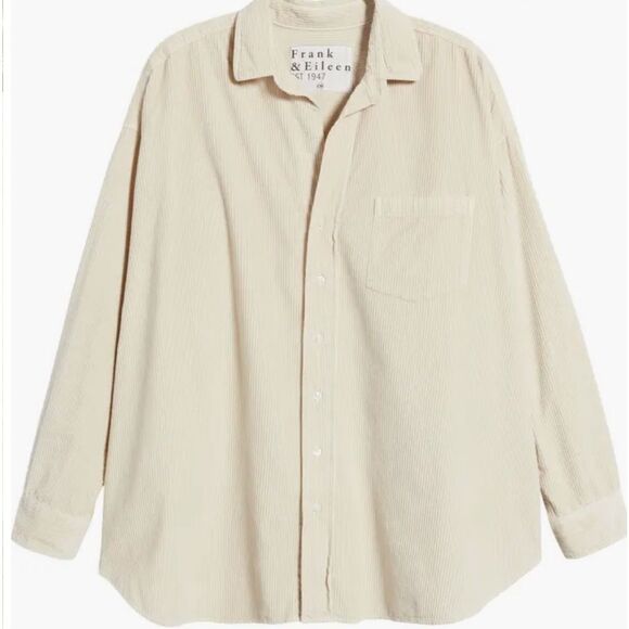 NWT Frank & Eileen Shirley Oversize Button-Up Shirt XXS $278 - Picture 3 of 5